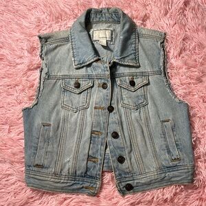 Forever 21 Light Blue Denim Vest